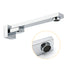 Chrome Square Stainless Steel Shower Bathtub Water Spout Faucet Outlet Tap 180° Swivel Set