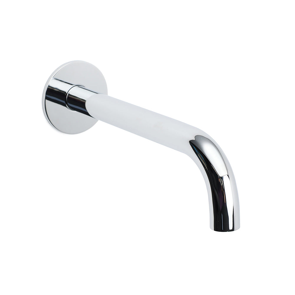 Polisehd Chrome Round 200mm Length Faucet Outlet Bath Tub Water Filler Spout Kit