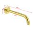Brushed Gold Round 250mm Spout For Bathroom Tub Wall Mounted Water Filler Outlet