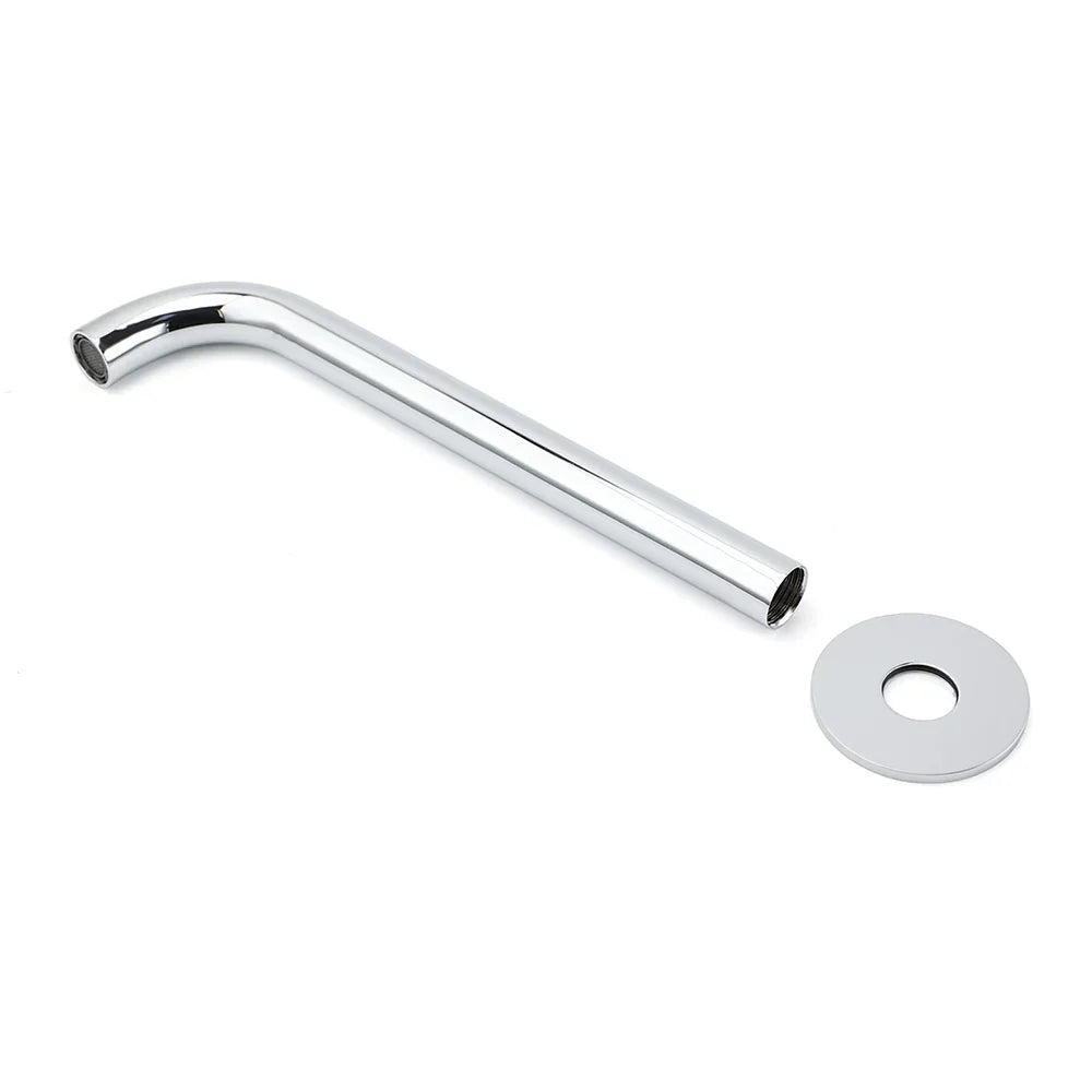 Polisehd Chrome Round 250mm Long Water Filler Spout Bath Tub Wall Mounted Outlet