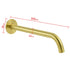 Bathroom 300mm Long Wall Mounted Extention Bath Tub Filler Spout Brushed Gold