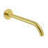 Bathroom 300mm Long Wall Mounted Extention Bath Tub Filler Spout Brushed Gold