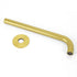 Bathroom 300mm Long Wall Mounted Extention Bath Tub Filler Spout Brushed Gold