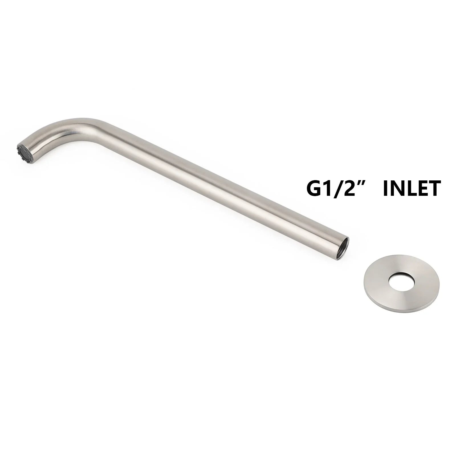 Brushed Nickel 300mm Extra Long Wall Mounted Extention Bathtub Filler Spout Set