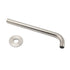 Brushed Nickel 300mm Extra Long Wall Mounted Extention Bathtub Filler Spout Set