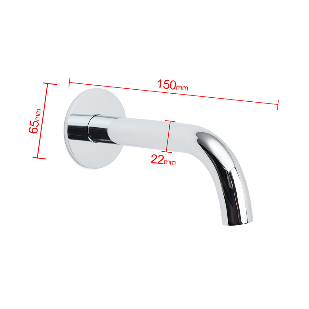 Polisehd Chrome Round Curve Faucet Water Outlet Swivel Bath Tub Filler Spout Set