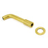 Brushed Gold Round Swivel Bathtub Spout Basin Faucet Bubble Water Outlet Curve