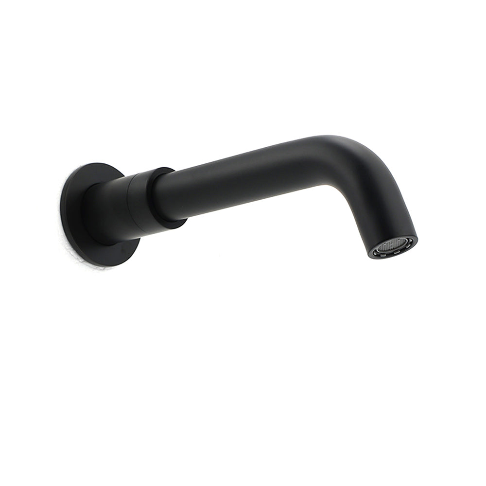 Matt Black Round Wall Mount Basin Faucet Bubble Water Outlet Bath Tub Spout Set