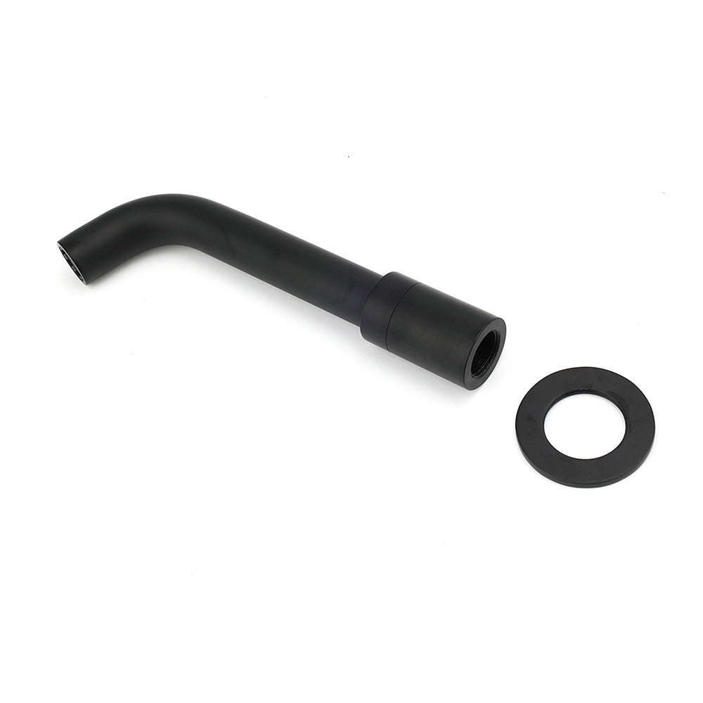 Matt Black Round Wall Mount Basin Faucet Bubble Water Outlet Bath Tub Spout Set