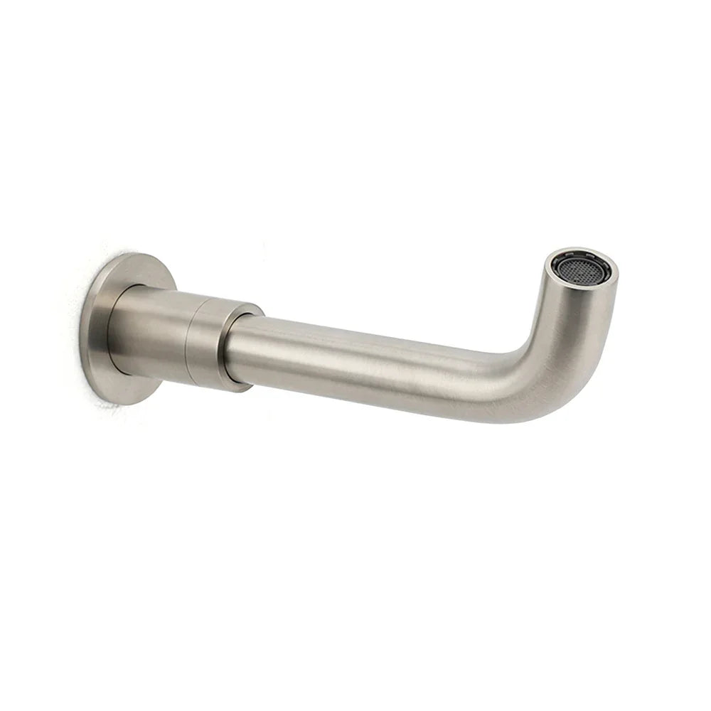 Brushed Nickel Silver Round Swivel Basin Faucet Bubble Water Outlet Bath Tub Spout