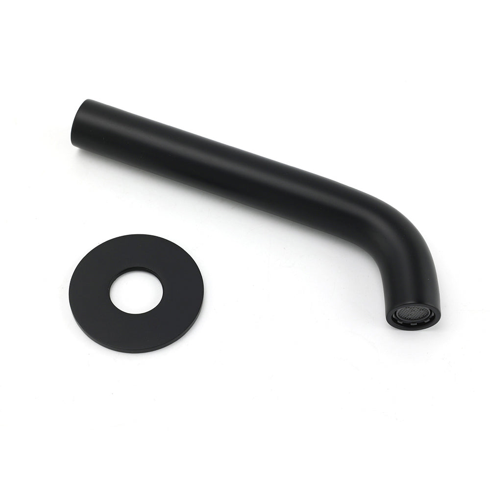 Matt Black Round Basin Faucet Bubble Water Outlet Stainless Steel Bath Tub Spout