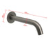 Gun Metal Grey Round Bathtub Spout Basin Curve Faucet Bubble Wall Mounted Outlet