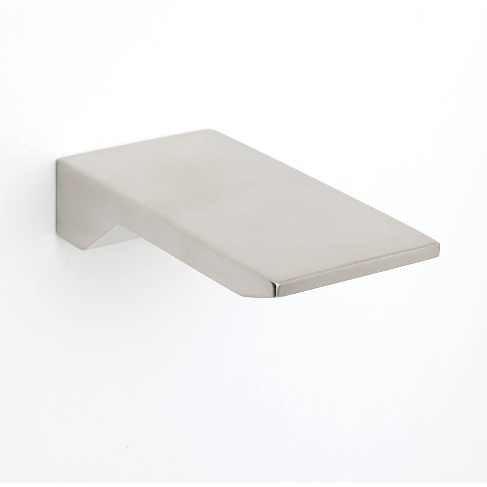 Brushed Nickel Square Cubic Shower Bathtub Waterfall Outlet Wall Mounted Spout