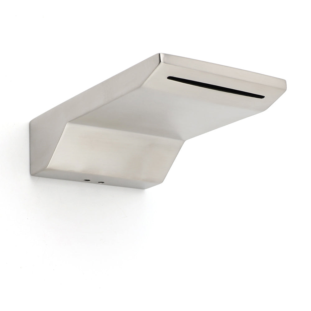 Brushed Nickel Square Cubic Shower Bathtub Waterfall Outlet Wall Mounted Spout