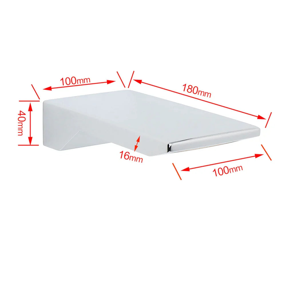 Chrome Square Shower Bath Tub Filler Waterfall Spout Faucet Outlet 1/2 Inch End