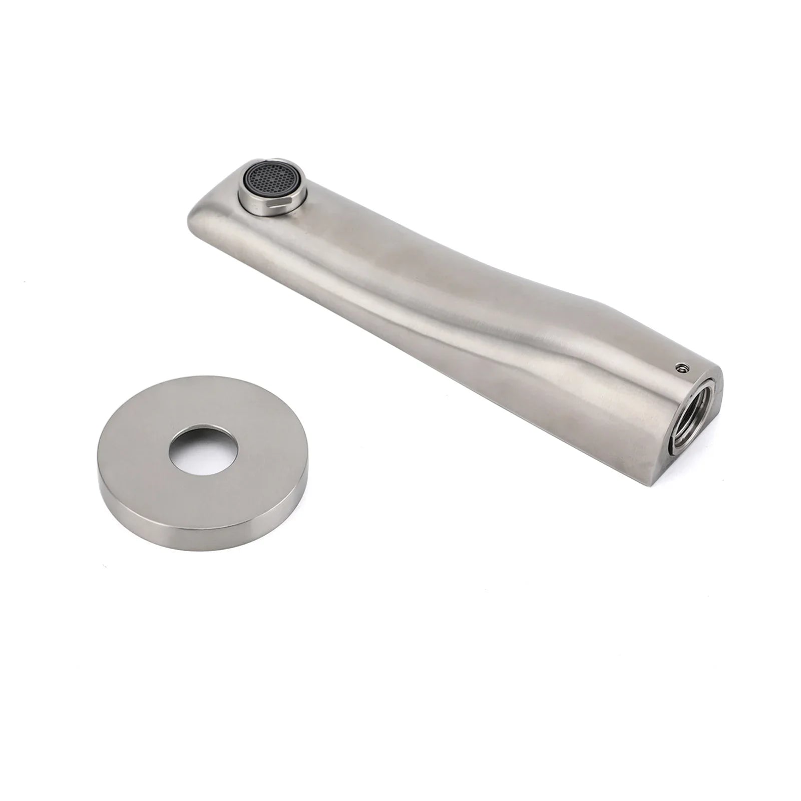 Brushed Nickel Round Bathtub Bubble Outlet Wall Mounted Spout Stainless Steel
