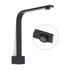 Black Gooseneck Arm High Rise Wall Mounted Bathtub Square Spout Water Outlet