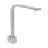Brushed Nickel Square Spout Gooseneck Arm High Rise Bathtub Filler Water Outlet