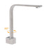 Brushed Nickel Square Spout Gooseneck Arm High Rise Bathtub Filler Water Outlet