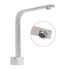 Brushed Nickel Square Spout Gooseneck Arm High Rise Bathtub Filler Water Outlet