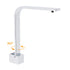 Square Chrome Gooseneck Arm Wall Mounted Swivel Bathtub Spout Faucet Outlet Set