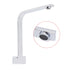 Square Chrome Gooseneck Arm Wall Mounted Swivel Bathtub Spout Faucet Outlet Set