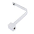 Square Chrome Gooseneck Arm Wall Mounted Swivel Bathtub Spout Faucet Outlet Set