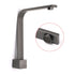 Gun Metal Square Bathroom Swivel Spout Gooseneck Arm Bathtub Filler Tap Outlet