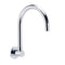 Chrome Round Gooseneck Arm Faucet Water Outlet Wall Mounted Swivel Bathtub Spout