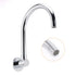 Chrome Round Gooseneck Arm Faucet Water Outlet Wall Mounted Swivel Bathtub Spout