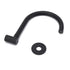 Matt Black Round Gooseneck Arm Faucet Outlet Wall Mounted Bath Tub Filler Spout