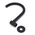 Matt Black Round Gooseneck Arm Faucet Outlet Wall Mounted Bath Tub Filler Spout