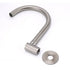 Brushed Nickel Round Gooseneck Arm Faucet Water Outlet Wall Mount Bathtub Spout