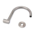 Brushed Nickel Round Gooseneck Arm Faucet Water Outlet Wall Mount Bathtub Spout
