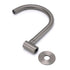 Gun Metal Bathroom Tub Filler Round Gooseneck Arm Faucet Water Outlet Wall Spout
