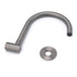 Gun Metal Bathroom Tub Filler Round Gooseneck Arm Faucet Water Outlet Wall Spout