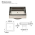 WaterMark Brushed 100mm Square Tile Insert Shower Grate Floor Drain 80mm Waste