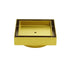 Brushed Gold 100x100mm Tile Insert Floor Drain Square Shower Grate 80mm Waste