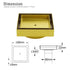 Brushed Gold 100x100mm Tile Insert Floor Drain Square Shower Grate 80mm Waste