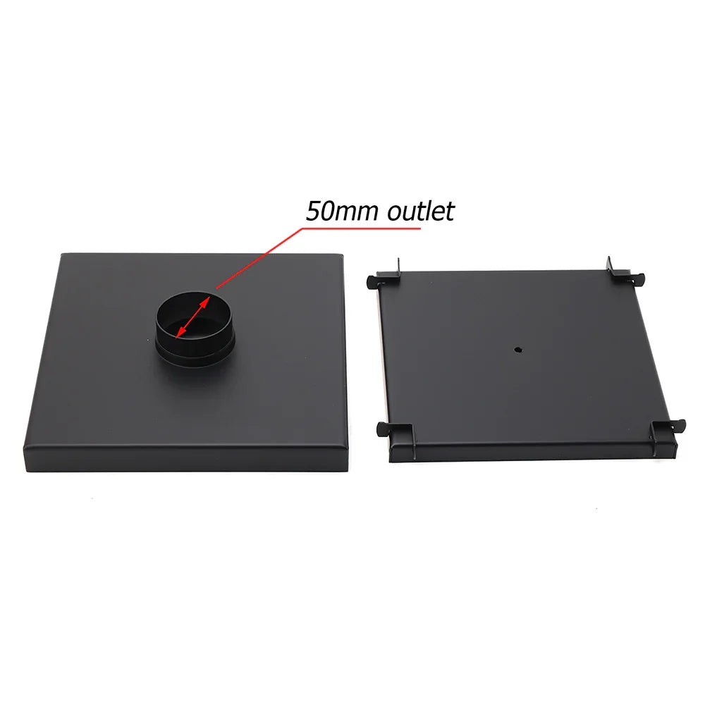 Matt Black Bathroom Big 200mm Tile Insert Floor Drain Shower Grate 50mm Outlet