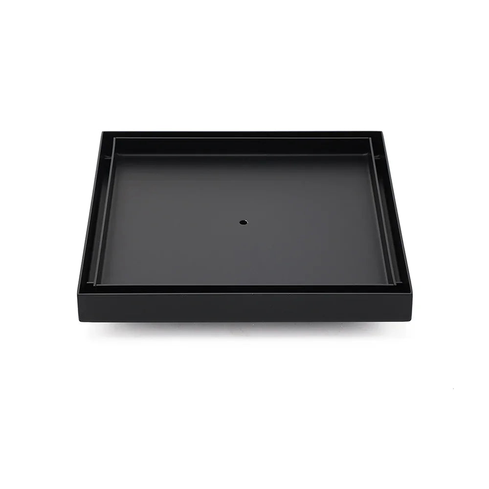 Watermark Matt Black Large 200mm Tile Insert Floor Drain Shower Grate 80mm Waste