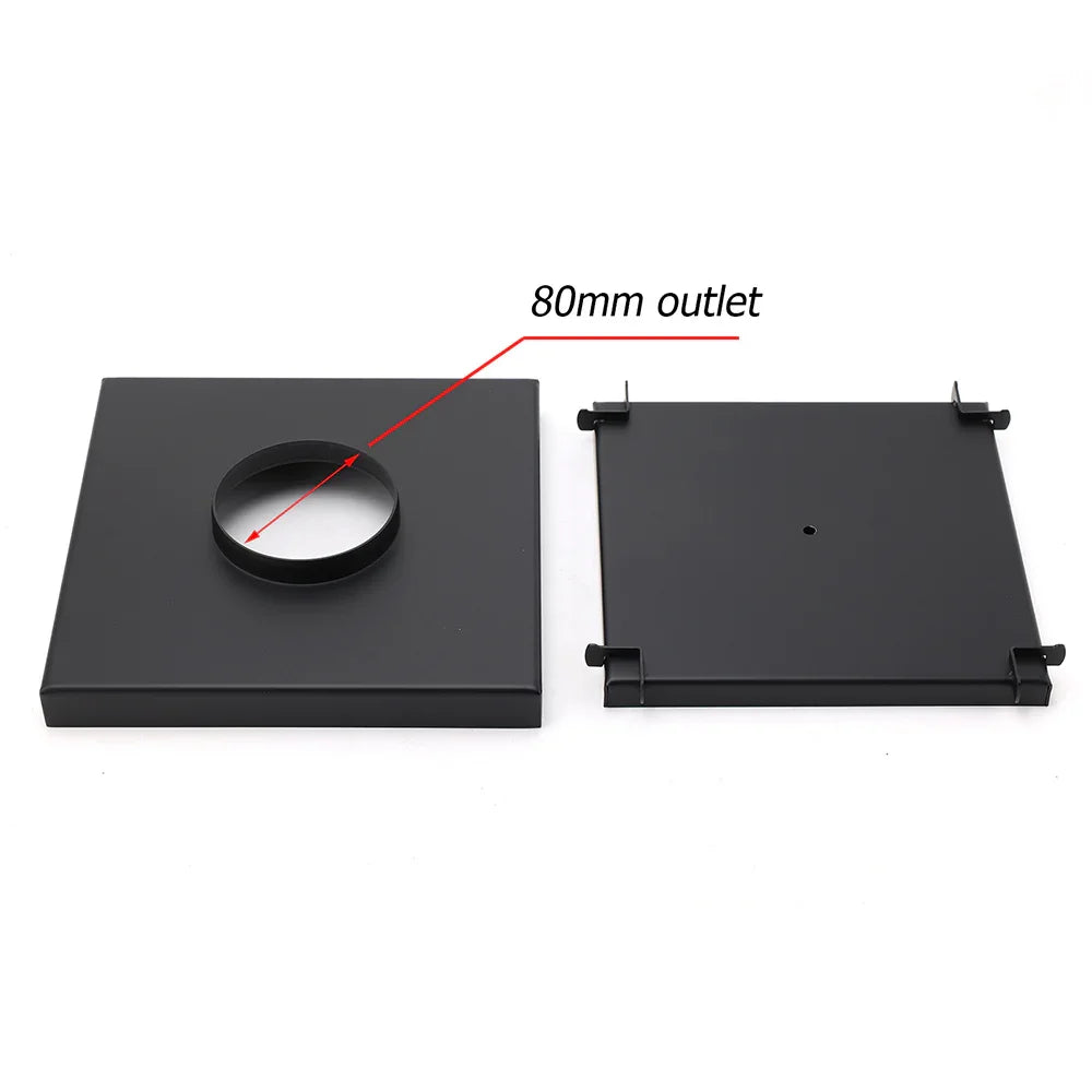Watermark Matt Black Large 200mm Tile Insert Floor Drain Shower Grate 80mm Waste