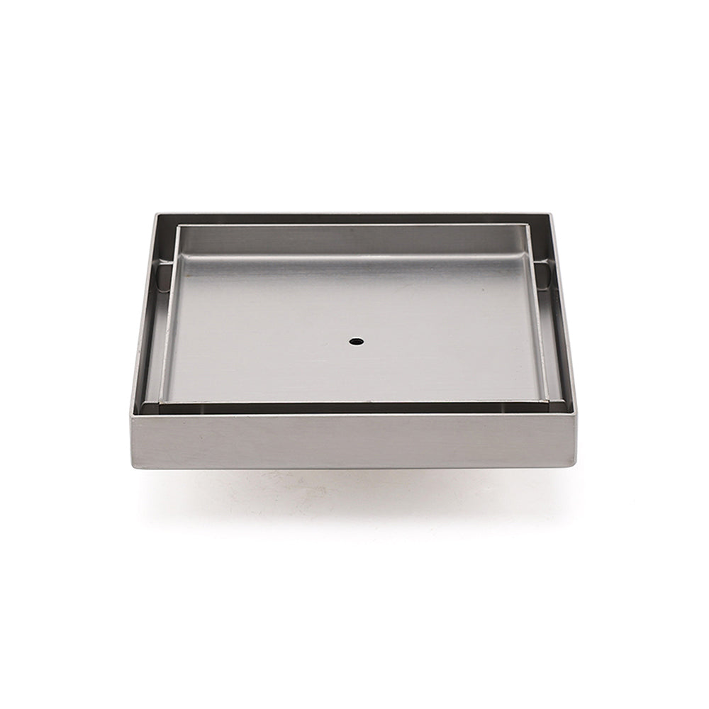 150x150mm Square Tile Insert Floor Drain Stainless Steel Shower Grate 50mm Waste