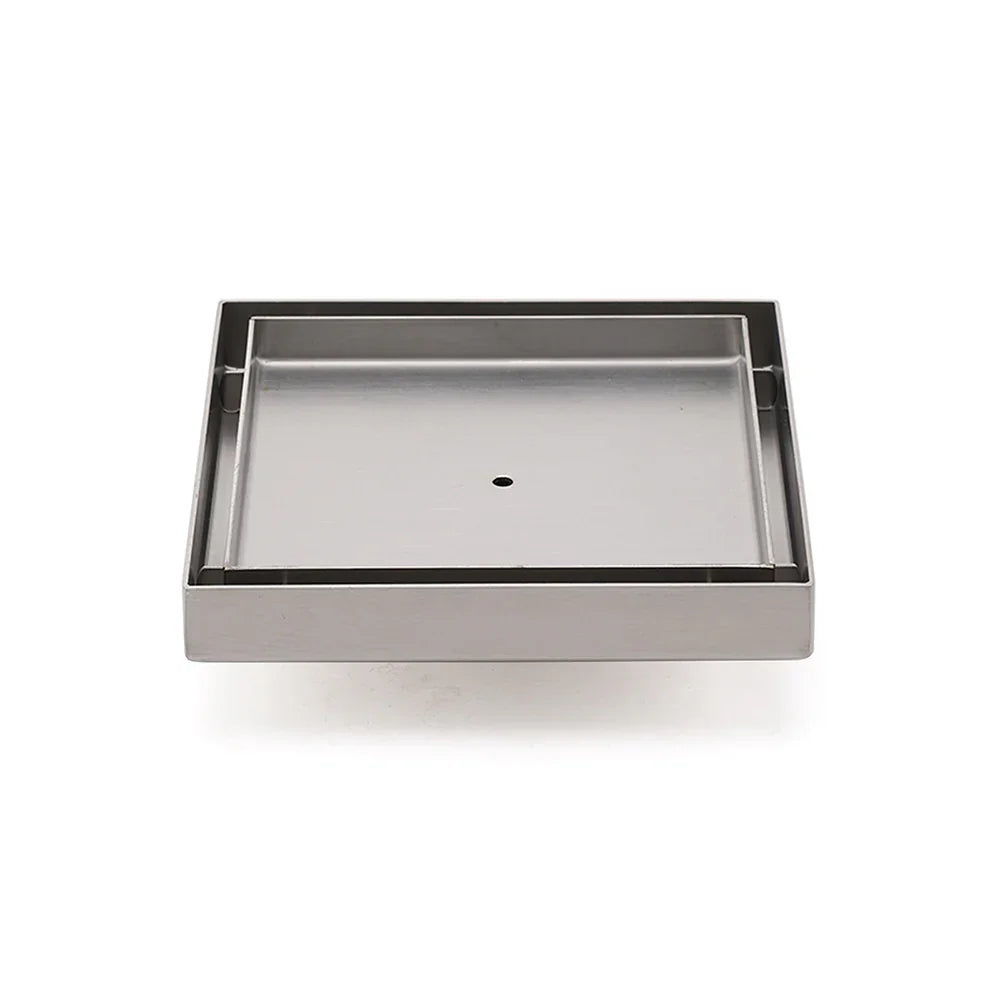 150x150mm Square Tile Insert Floor Drain Stainless Steel Shower Grate 50mm Waste