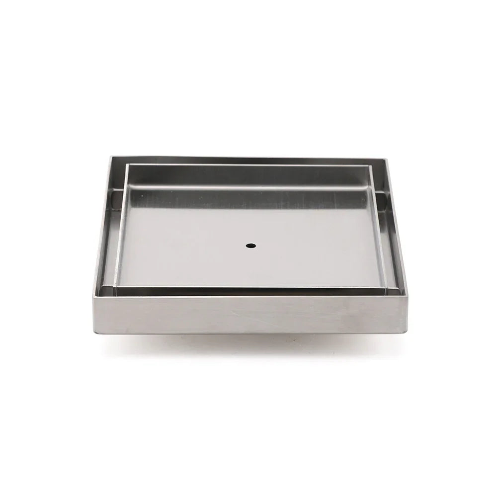 Square 150x150mm Tile Insert Floor Drain 80mm Waste Stainless Steel Shower Grate