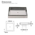 Square 150x150mm Tile Insert Floor Drain 80mm Waste Stainless Steel Shower Grate