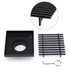 Matt Black 100mm Square Strip Fence Shower Grate Bathroom Floor Drain 50mm Waste