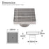 Bathroom SUS 100mm Square Strip Fence Sword Shower Grate Floor Drain 50mm Outlet