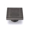 Gun Metal SUS 100mm Square Strip Fence Floor Drain Small Shower Grate 50mm Waste
