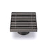 Gun Metal SUS 100mm Square Strip Fence Floor Drain Small Shower Grate 50mm Waste